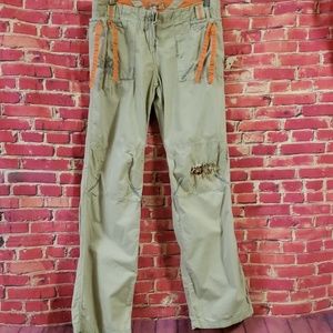 Sooki des Embroidered Beige Women's pants size M